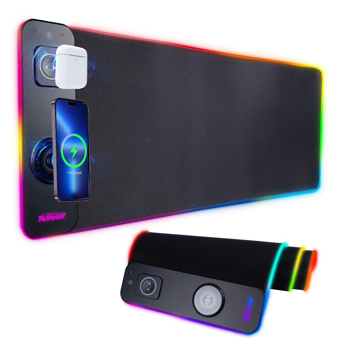 Rgb 3 in 1 Gaming Mouse Pad + phone charger