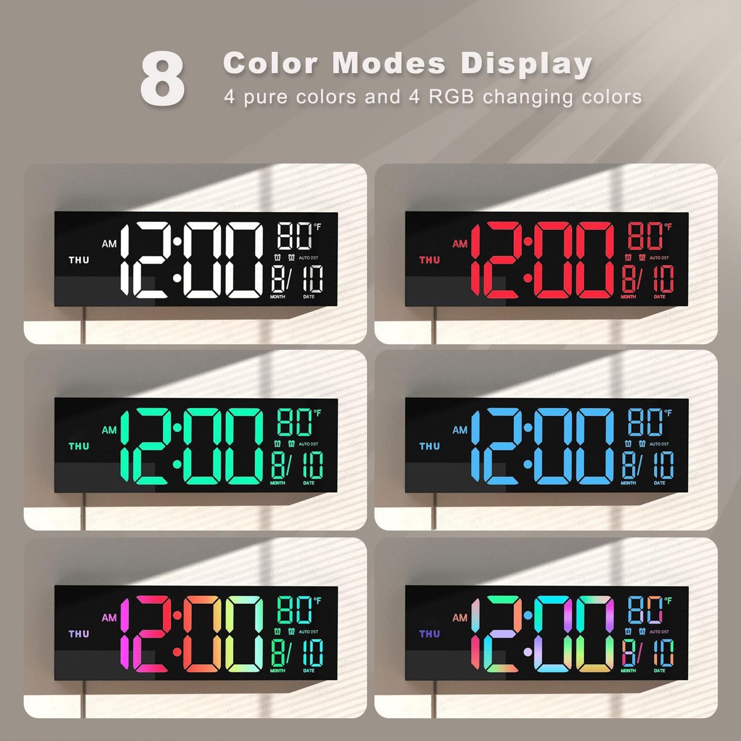 LED Wall Clock w/remote