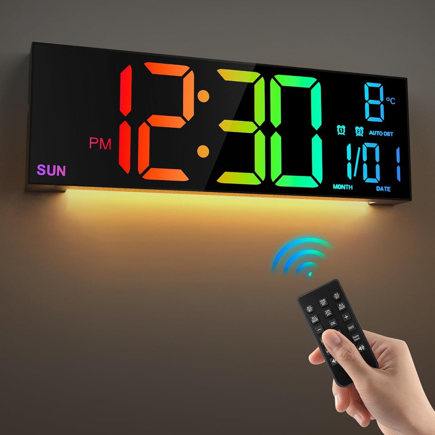 LED Wall Clock w/remote